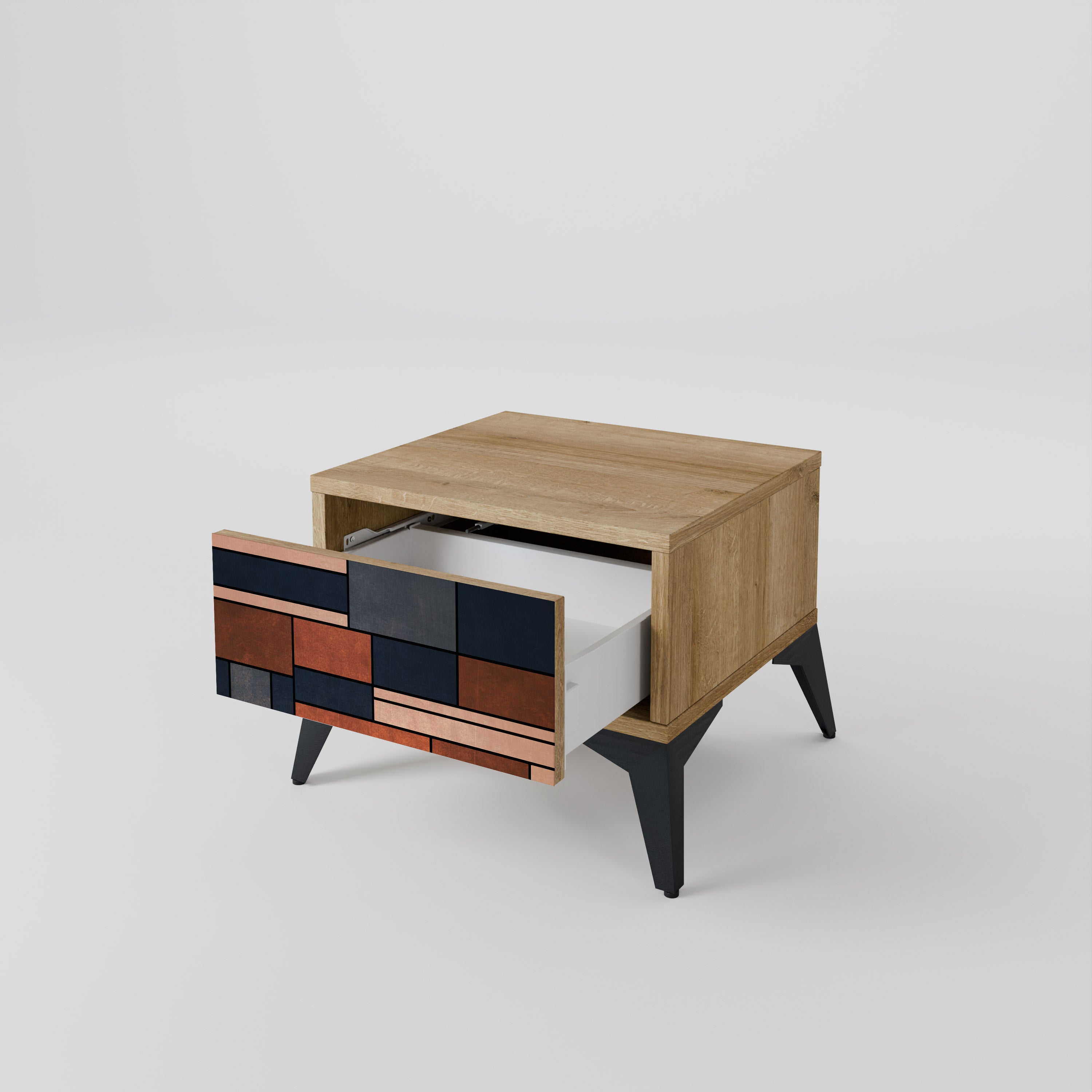 INTREPID FORMATION Nightstand in Oak Effect