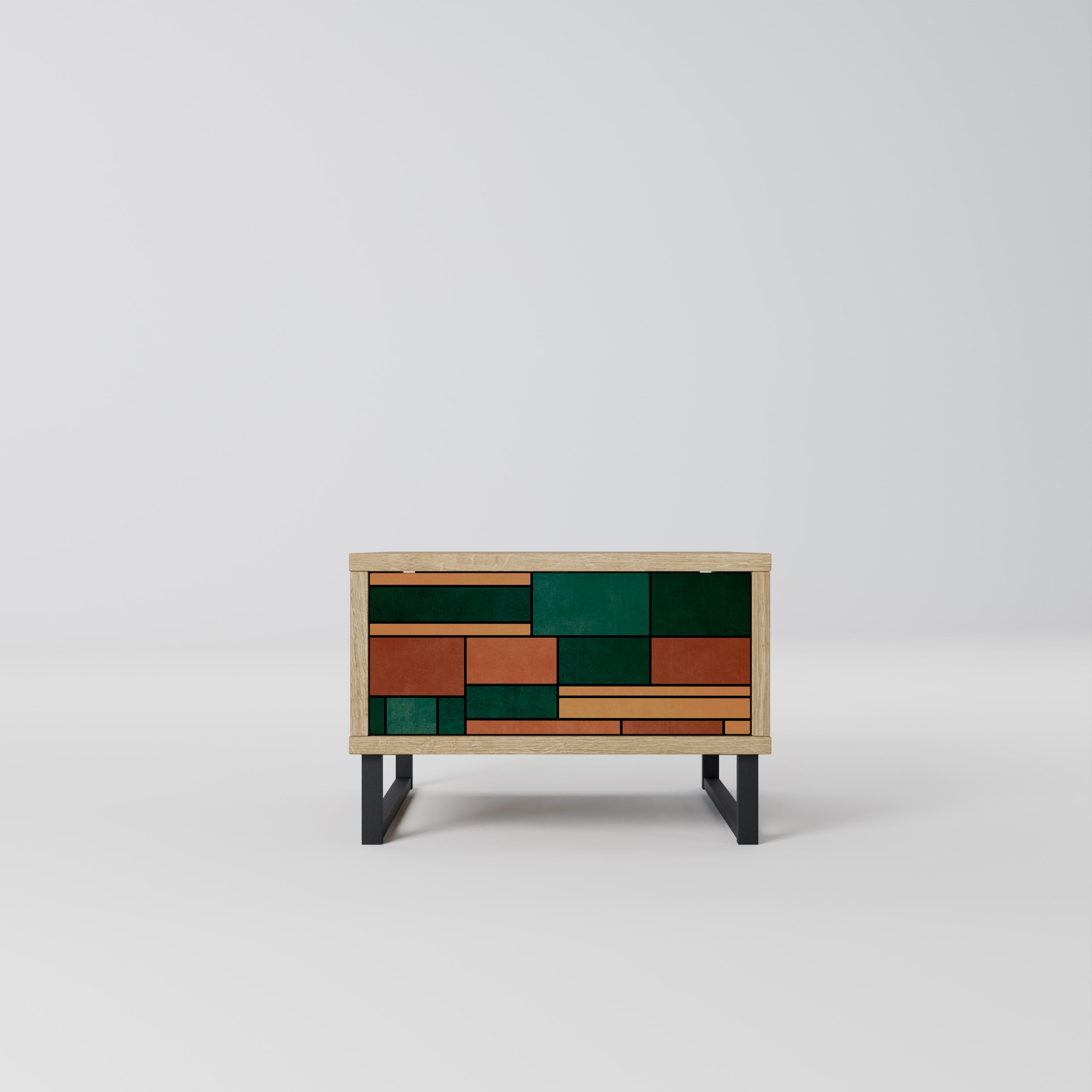 EARTHY FIGURES Nightstand in Oak Effect