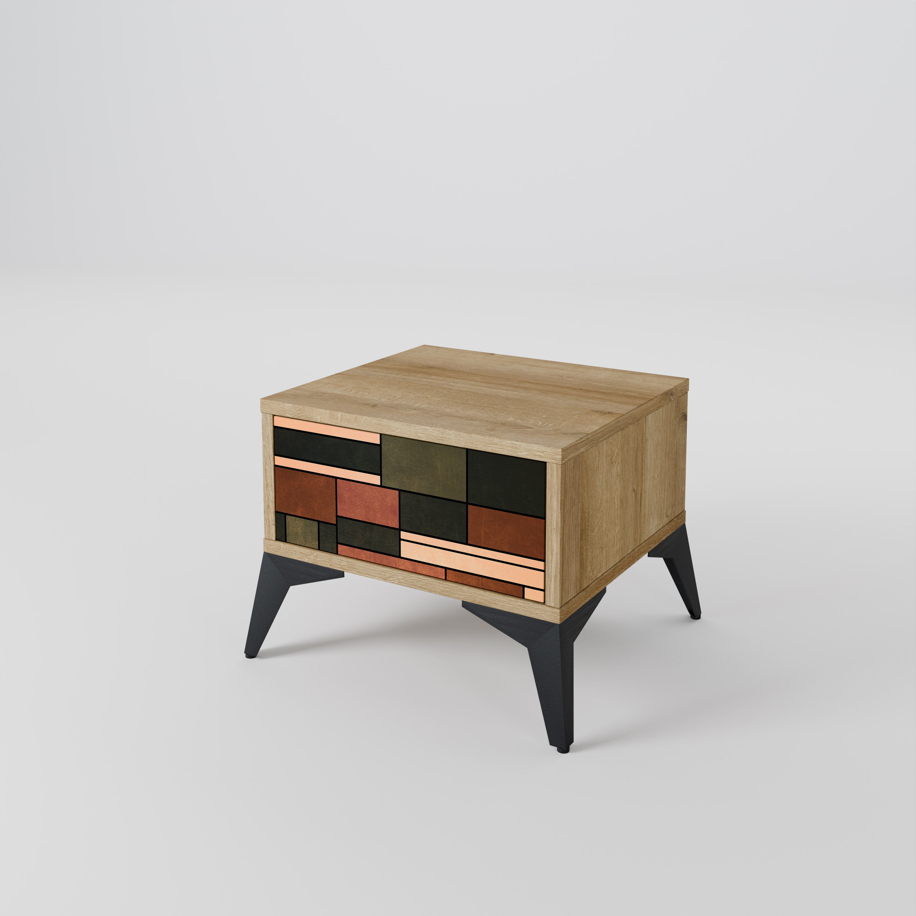 FIGURES OF NATURE Nightstand in Oak Effect