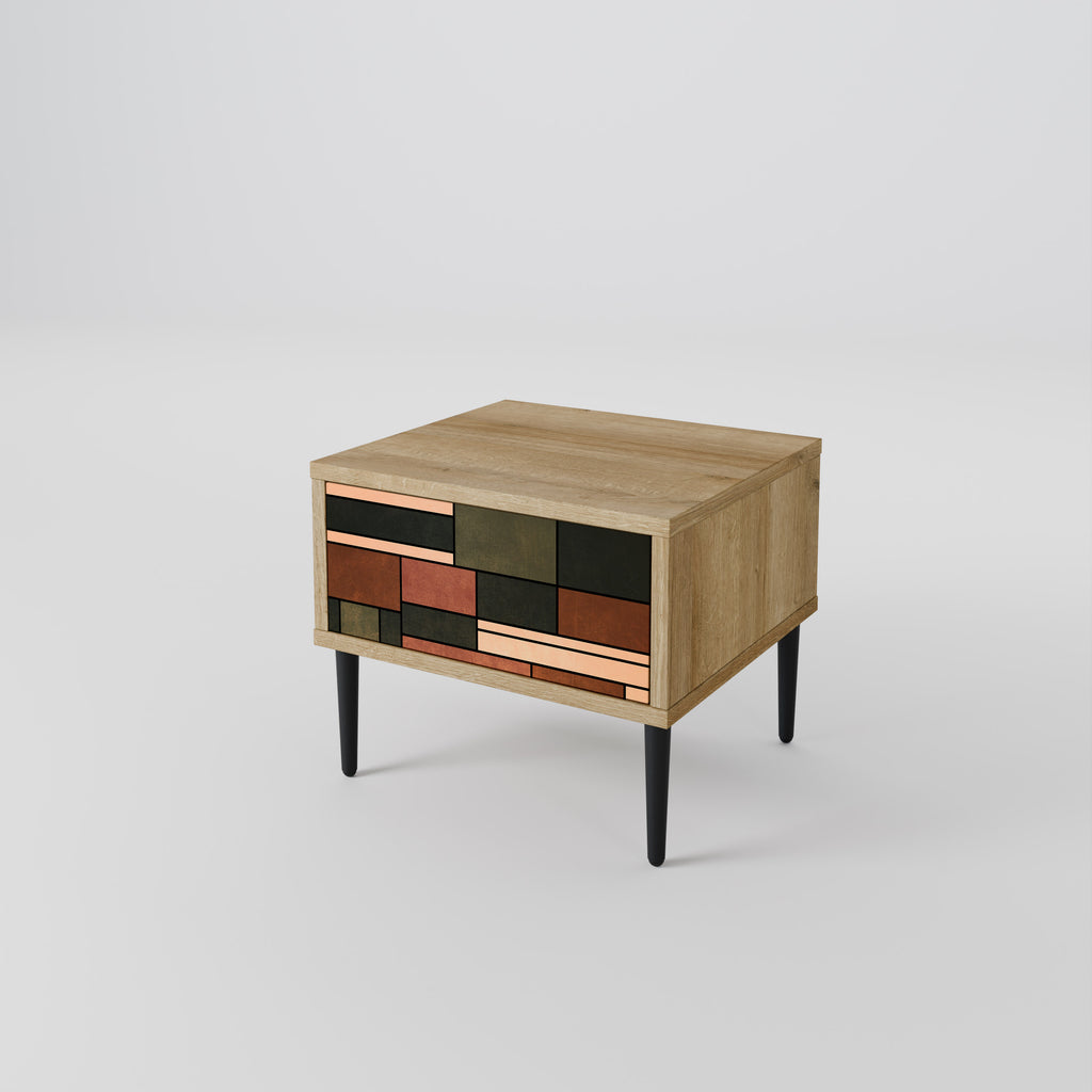 FIGURES OF NATURE Nightstand in Oak Effect