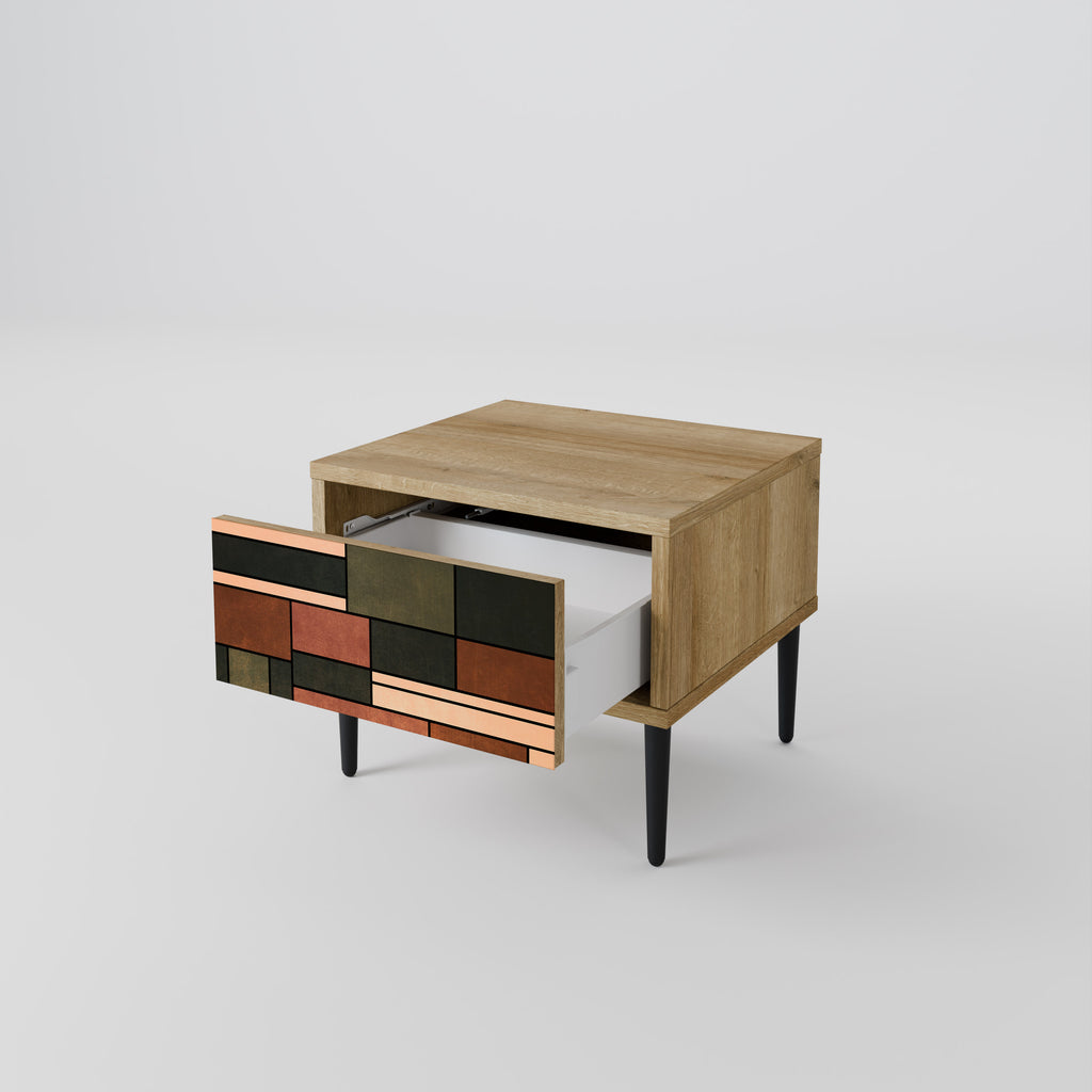 FIGURES OF NATURE Nightstand in Oak Effect