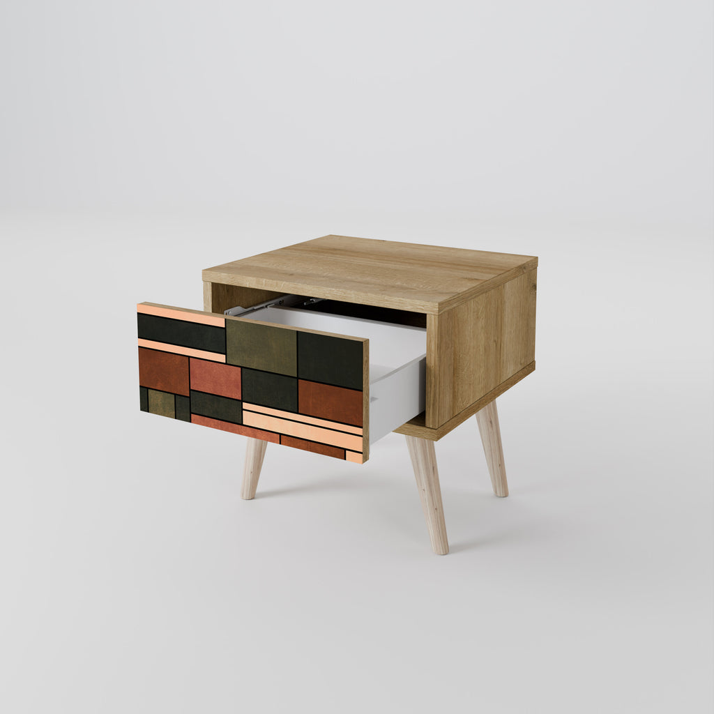 FIGURES OF NATURE Nightstand in Oak Effect