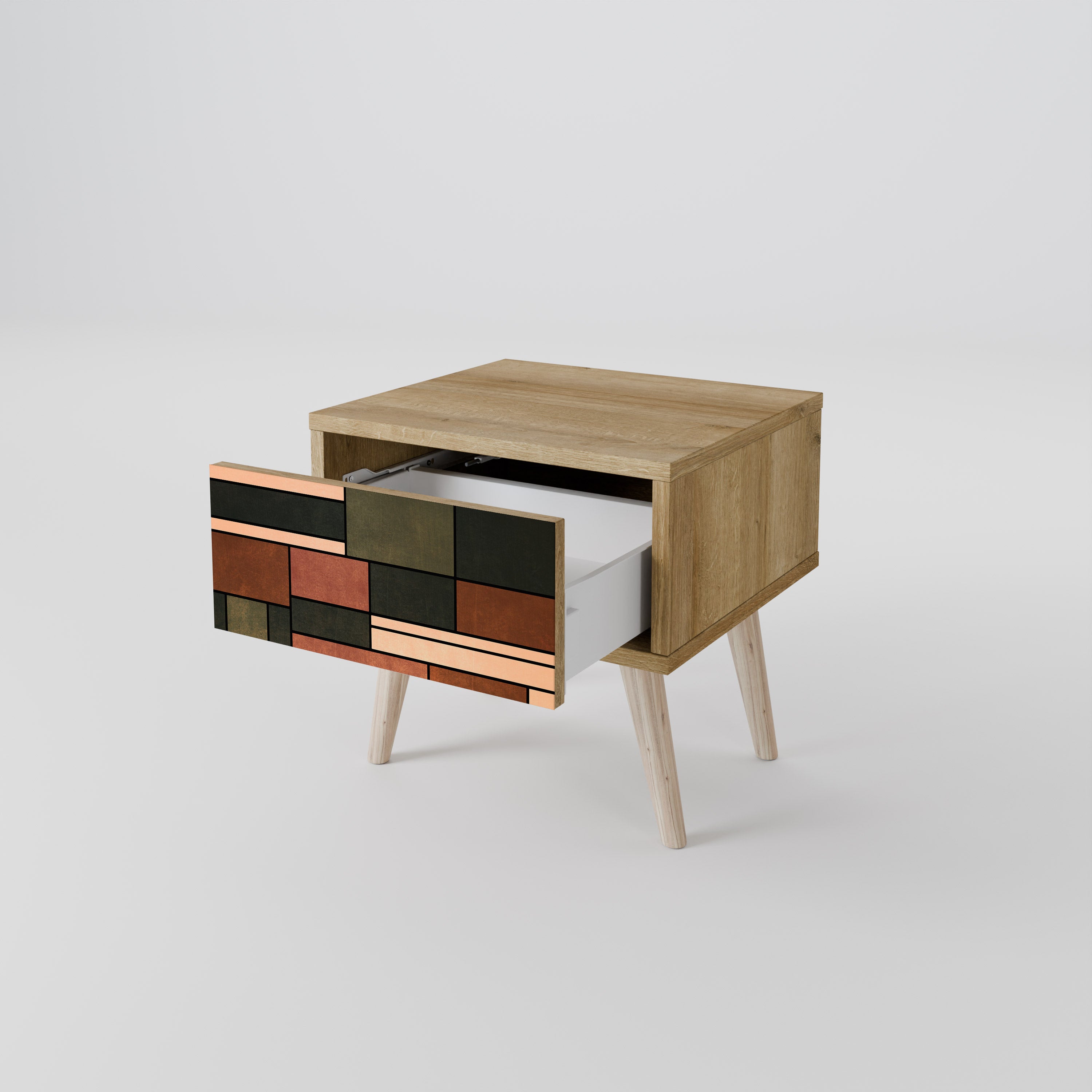 FIGURES OF NATURE Nightstand in Oak Effect