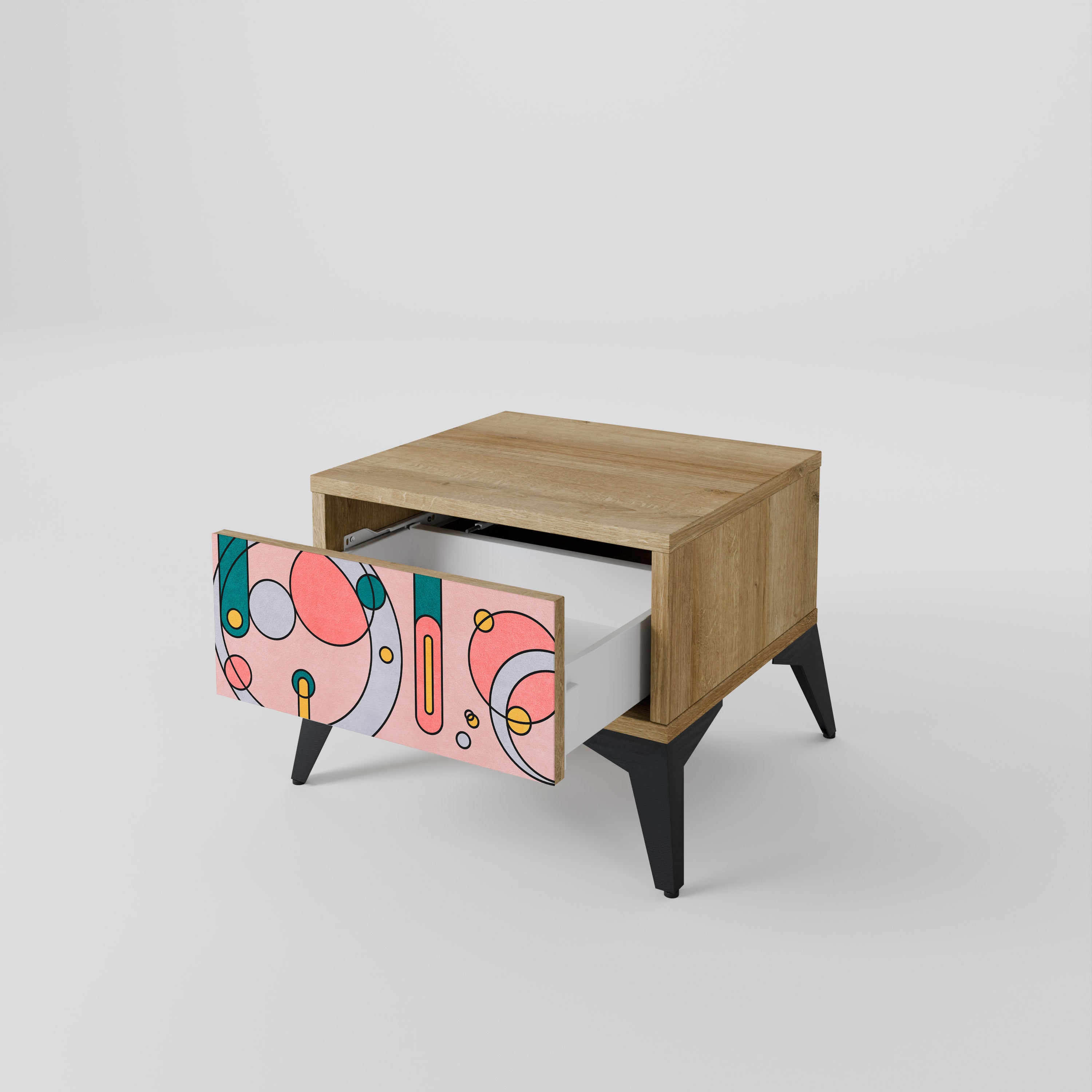 GOSSAMER ECHOES Nightstand in Oak Effect