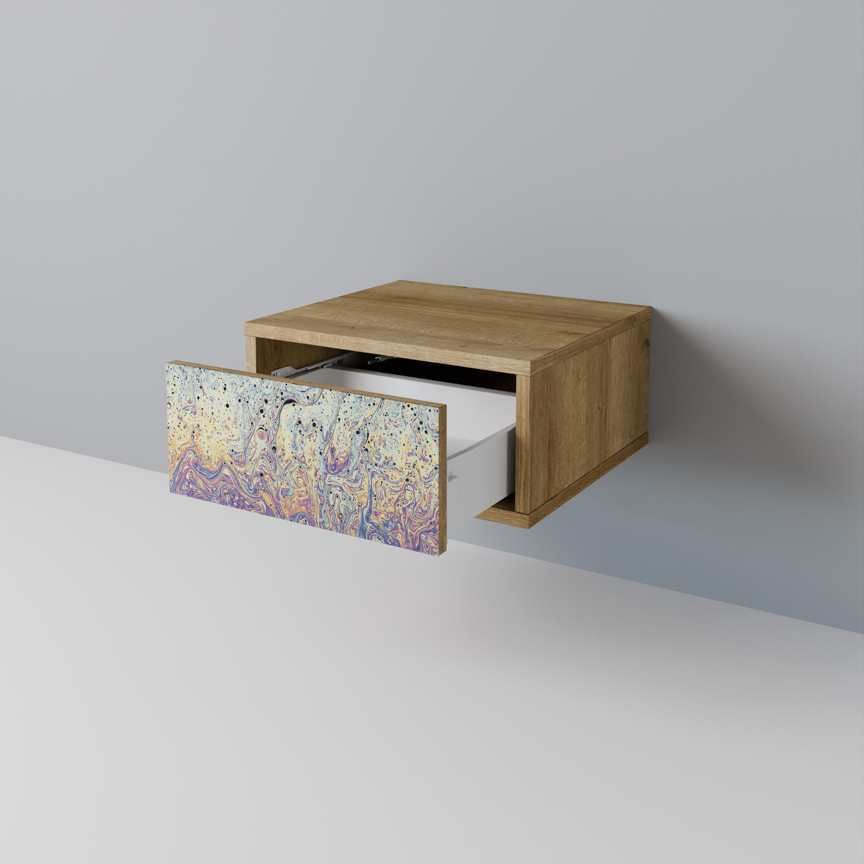 MOSAIC OF COLORS Nightstand in Oak Effect