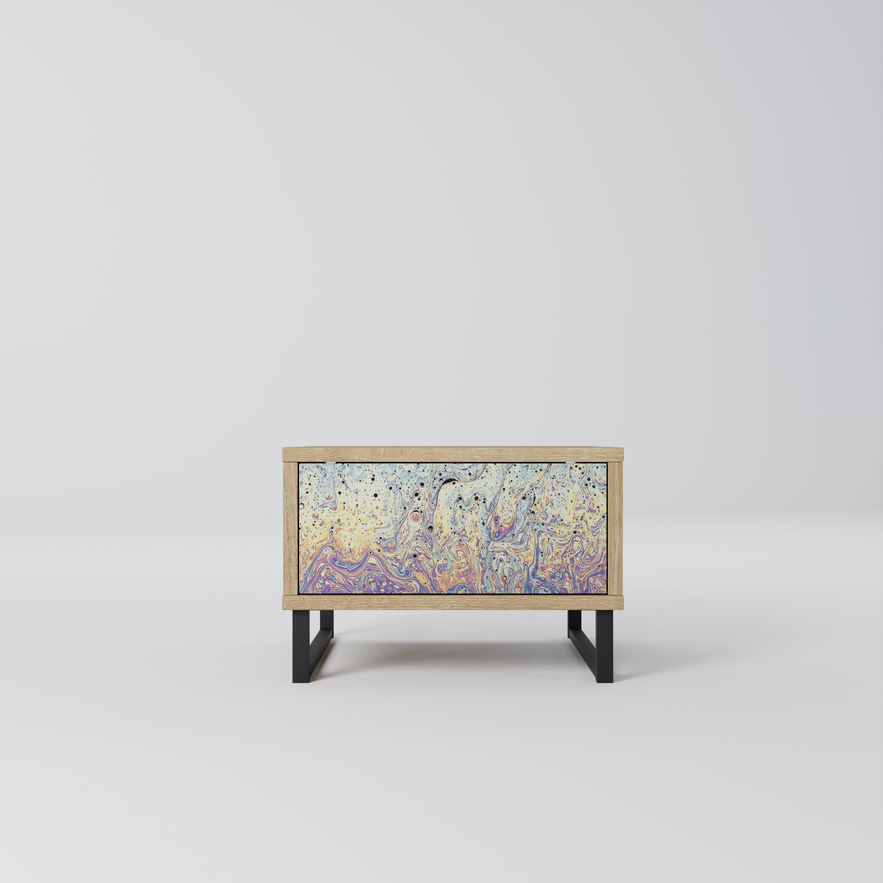 MOSAIC OF COLORS Nightstand in Oak Effect