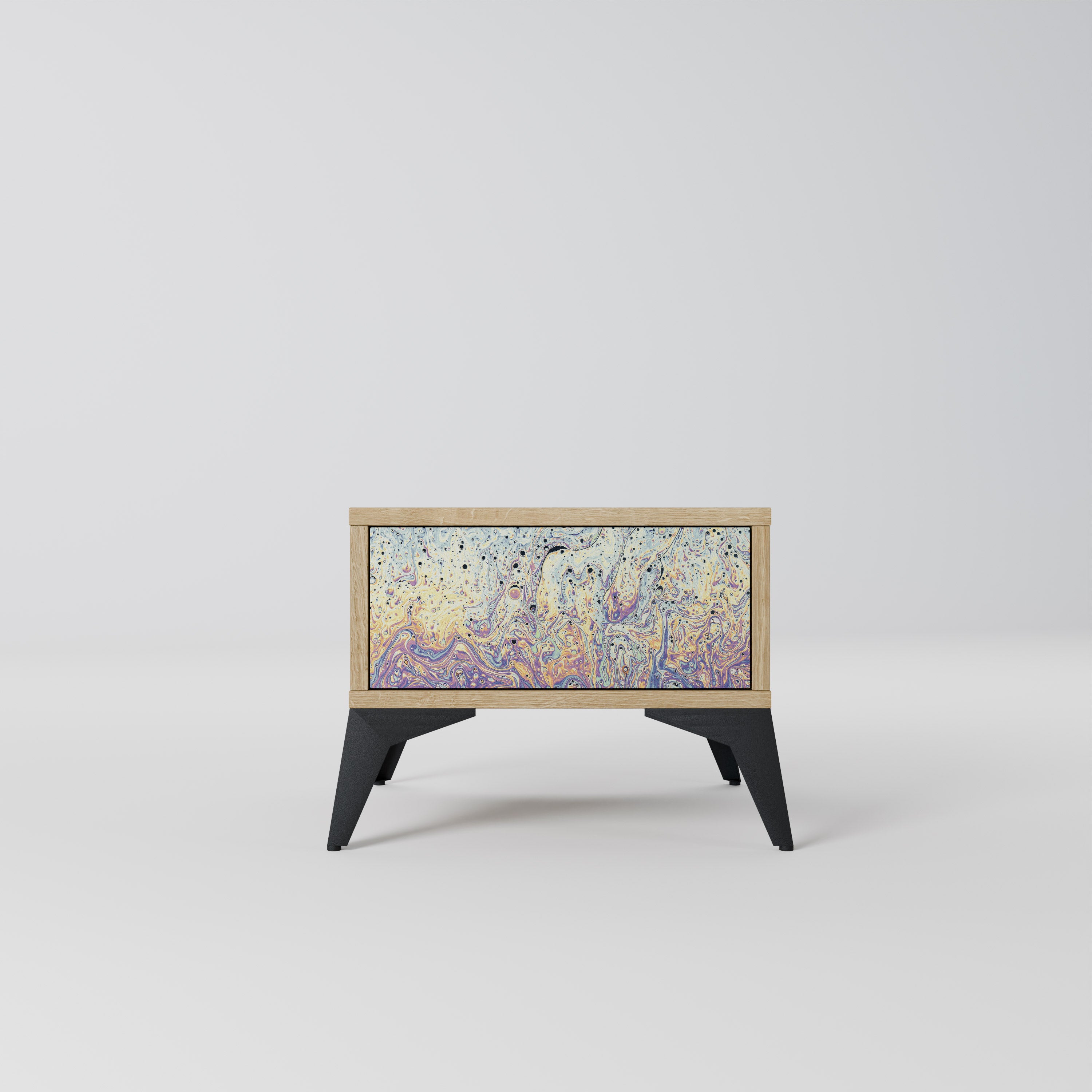 MOSAIC OF COLORS Nightstand in Oak Effect