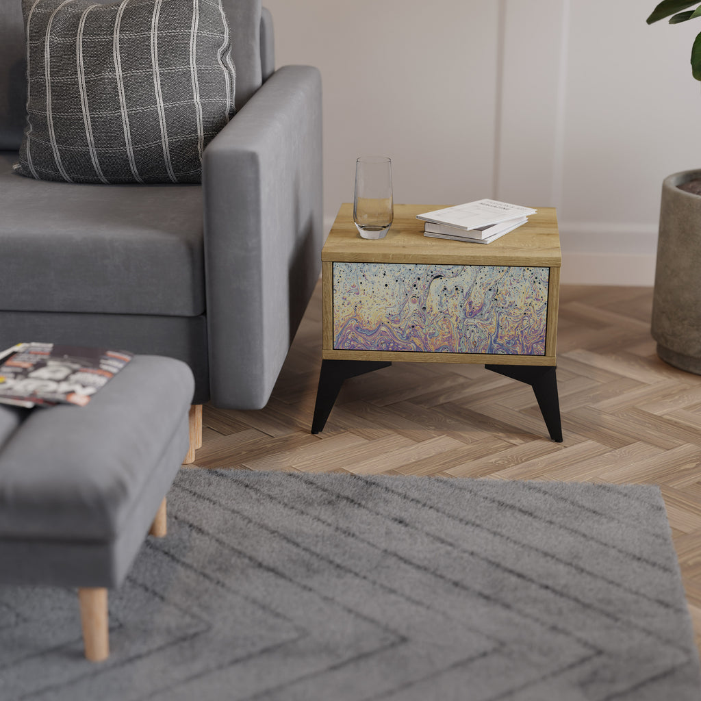 MOSAIC OF COLORS Nightstand in Oak Effect