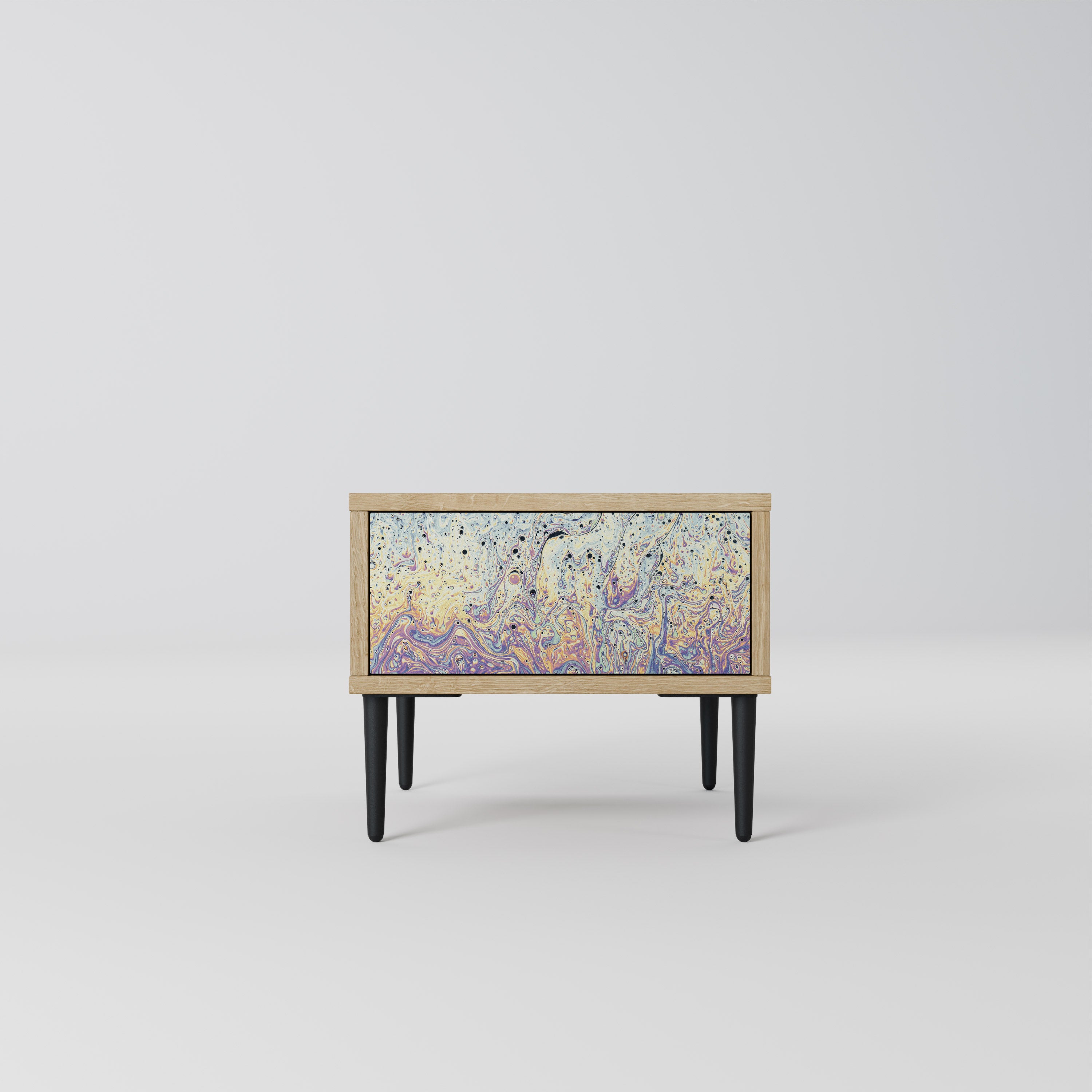 MOSAIC OF COLORS Nightstand in Oak Effect