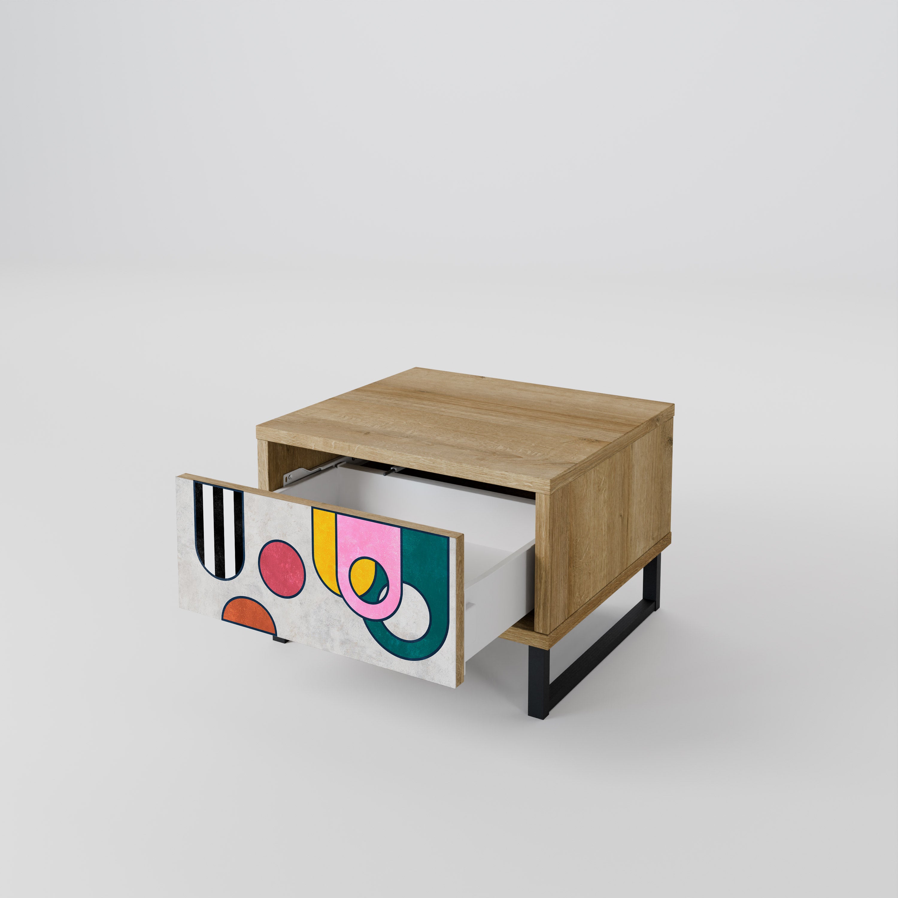 COOL STORY Nightstand in Oak Effect