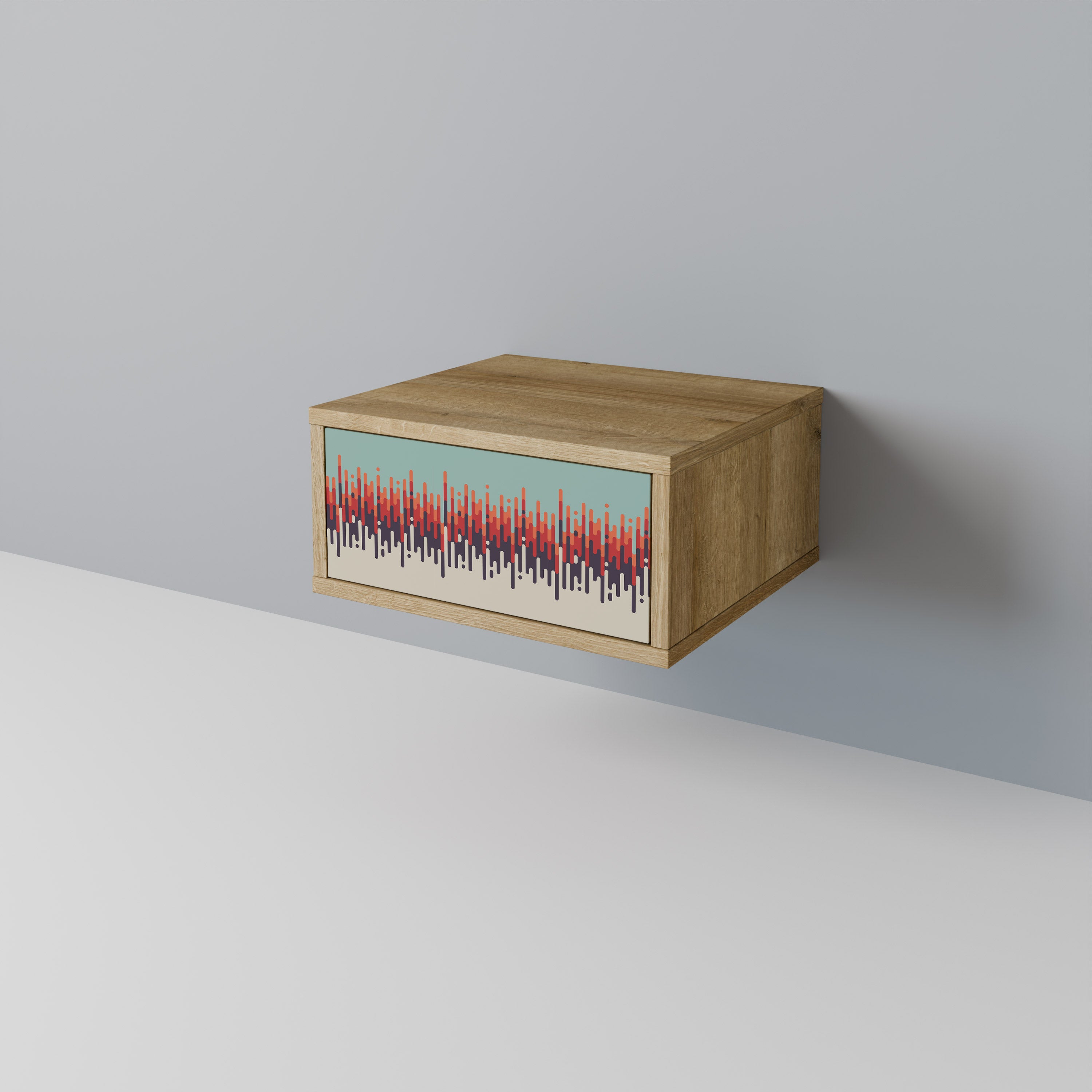 CHROMA CONTOURS Nightstand in Oak Effect