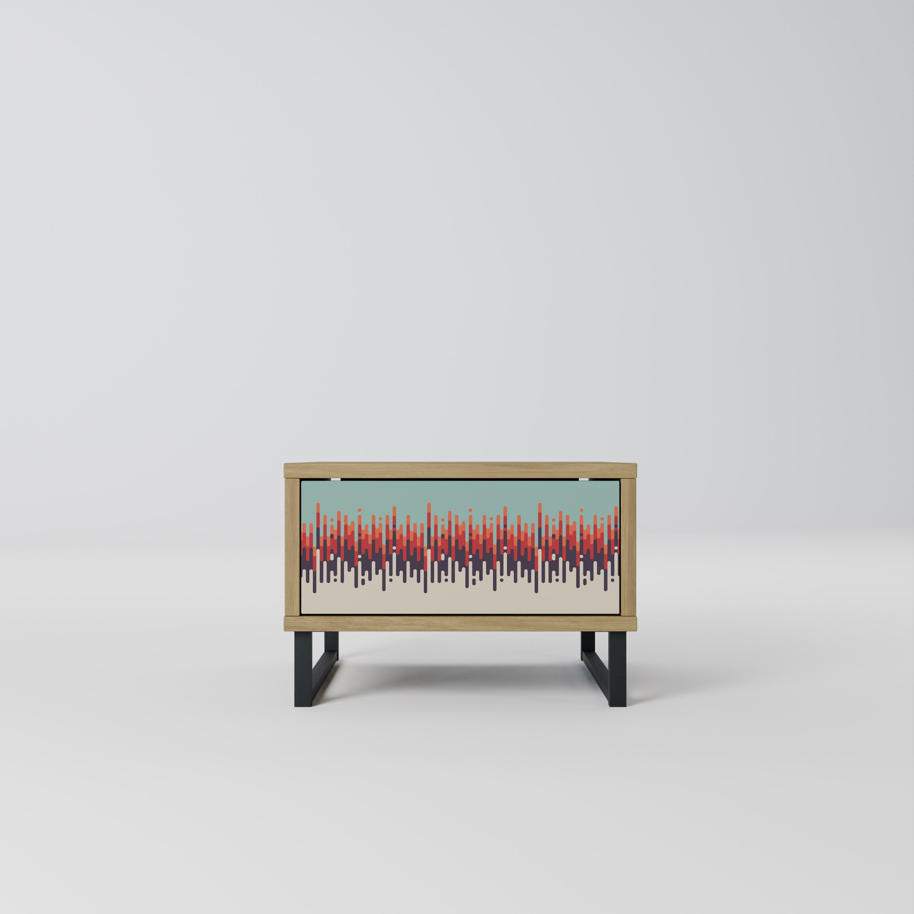 CHROMA CONTOURS Nightstand in Oak Effect