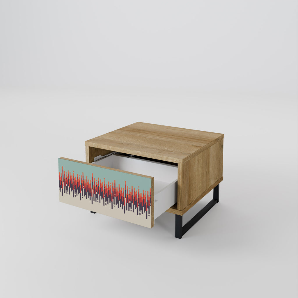 CHROMA CONTOURS Nightstand in Oak Effect