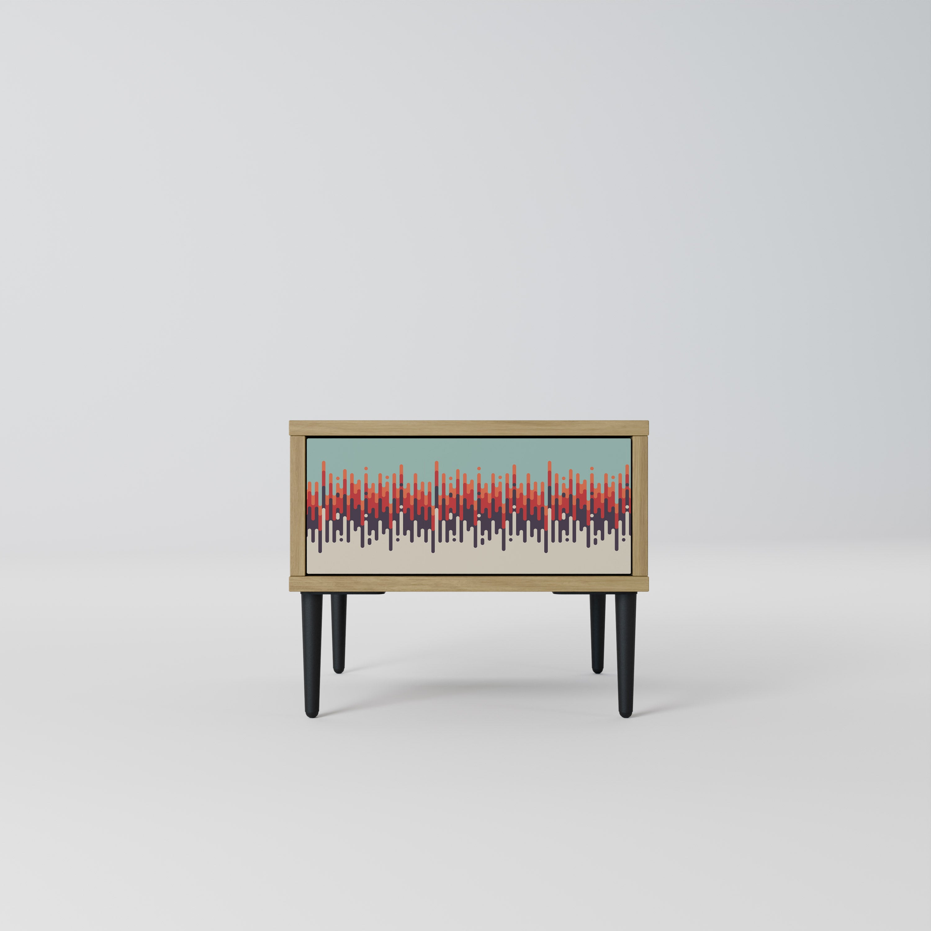 CHROMA CONTOURS Nightstand in Oak Effect