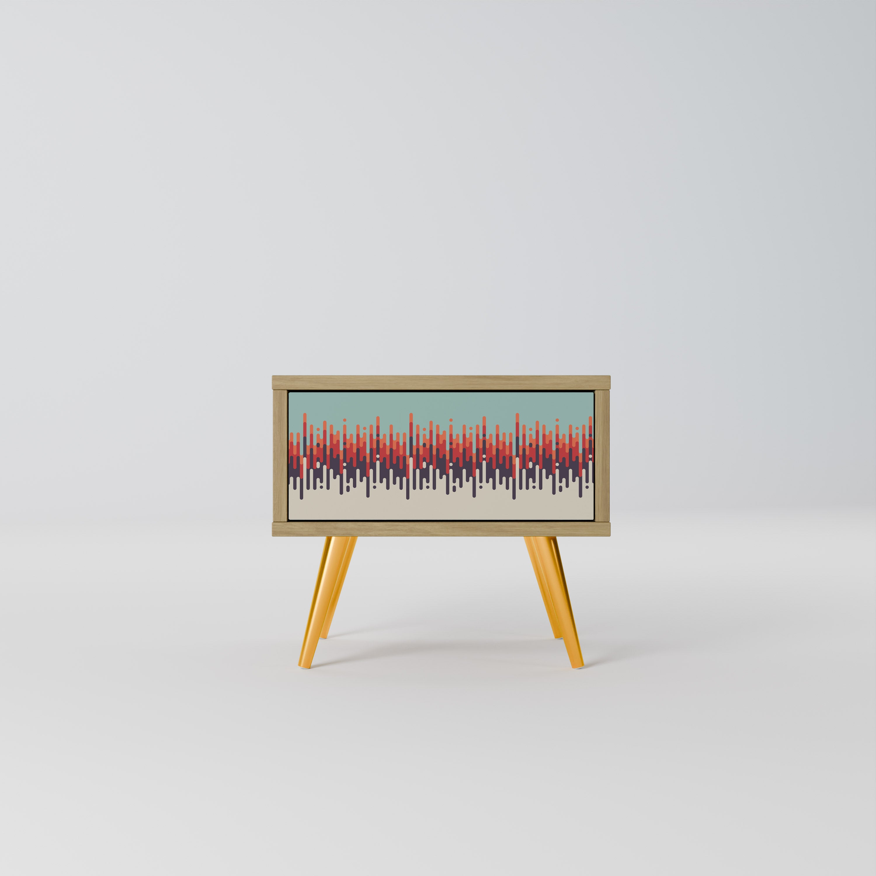 CHROMA CONTOURS Nightstand in Oak Effect