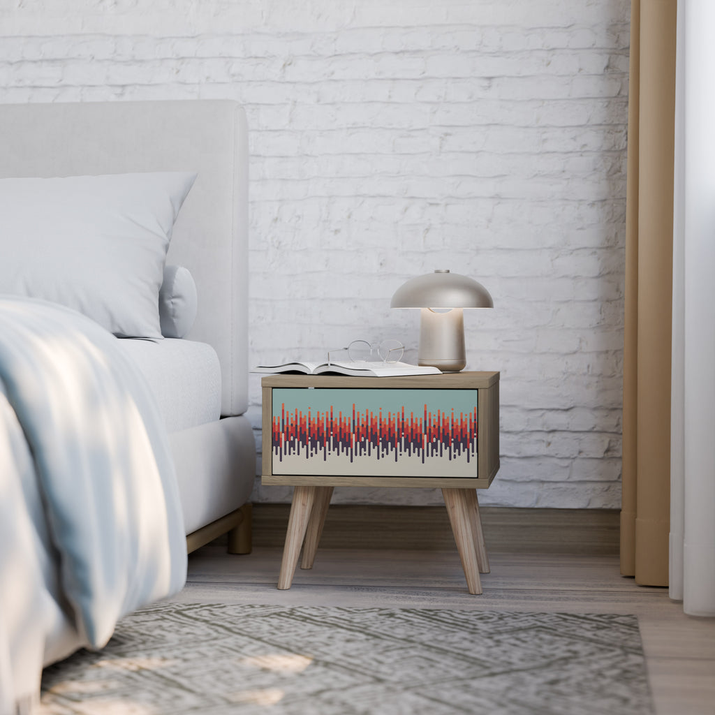 CHROMA CONTOURS Nightstand in Oak Effect