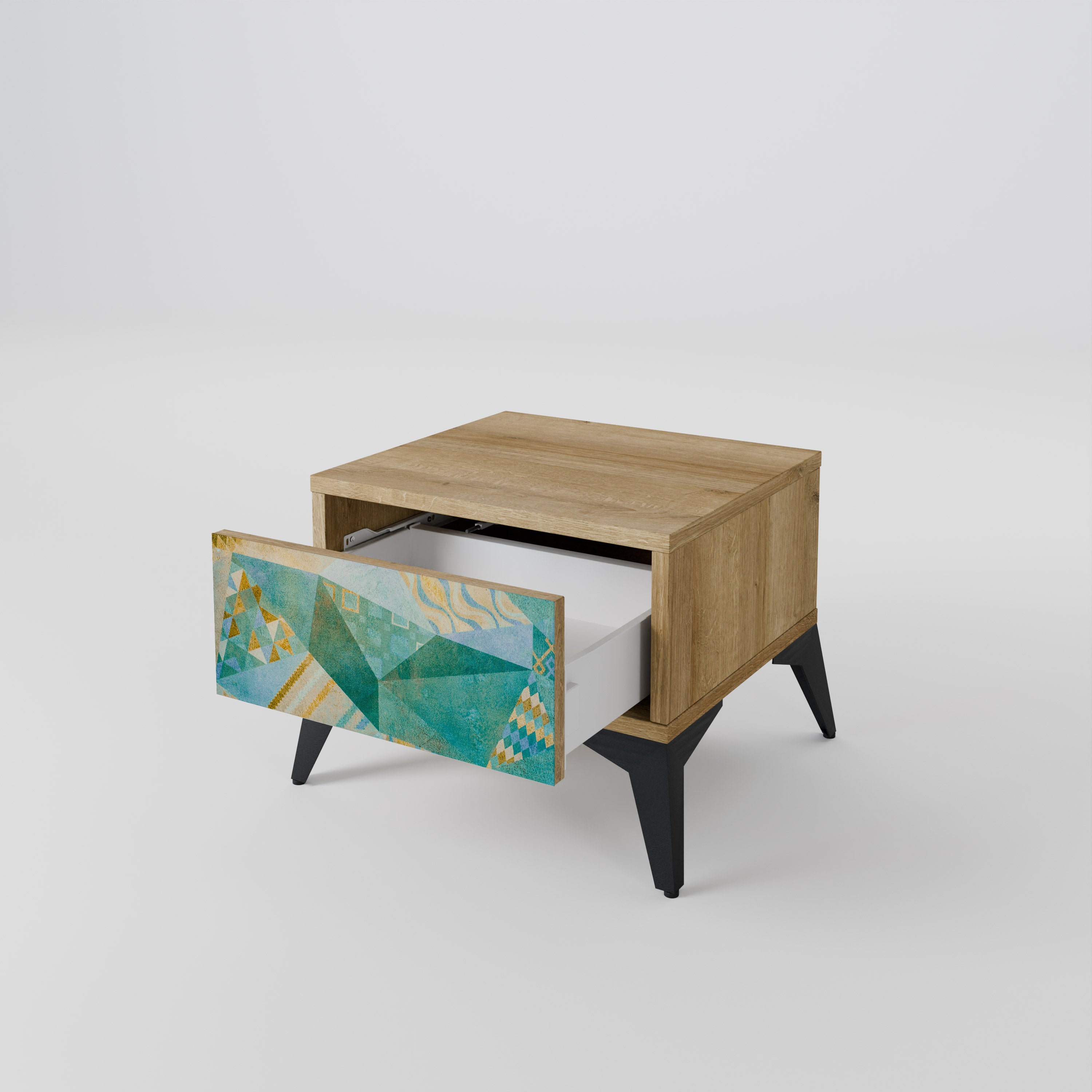 SPECTRUM SPLENDOR Nightstand in Oak Effect