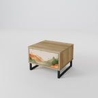 WATERCOLOUR PEAKS Mesita de Noche en Efecto Roble