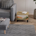 WATERCOLOUR PEAKS Mesita de Noche en Efecto Roble