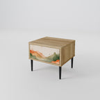 WATERCOLOUR PEAKS Mesita de Noche en Efecto Roble