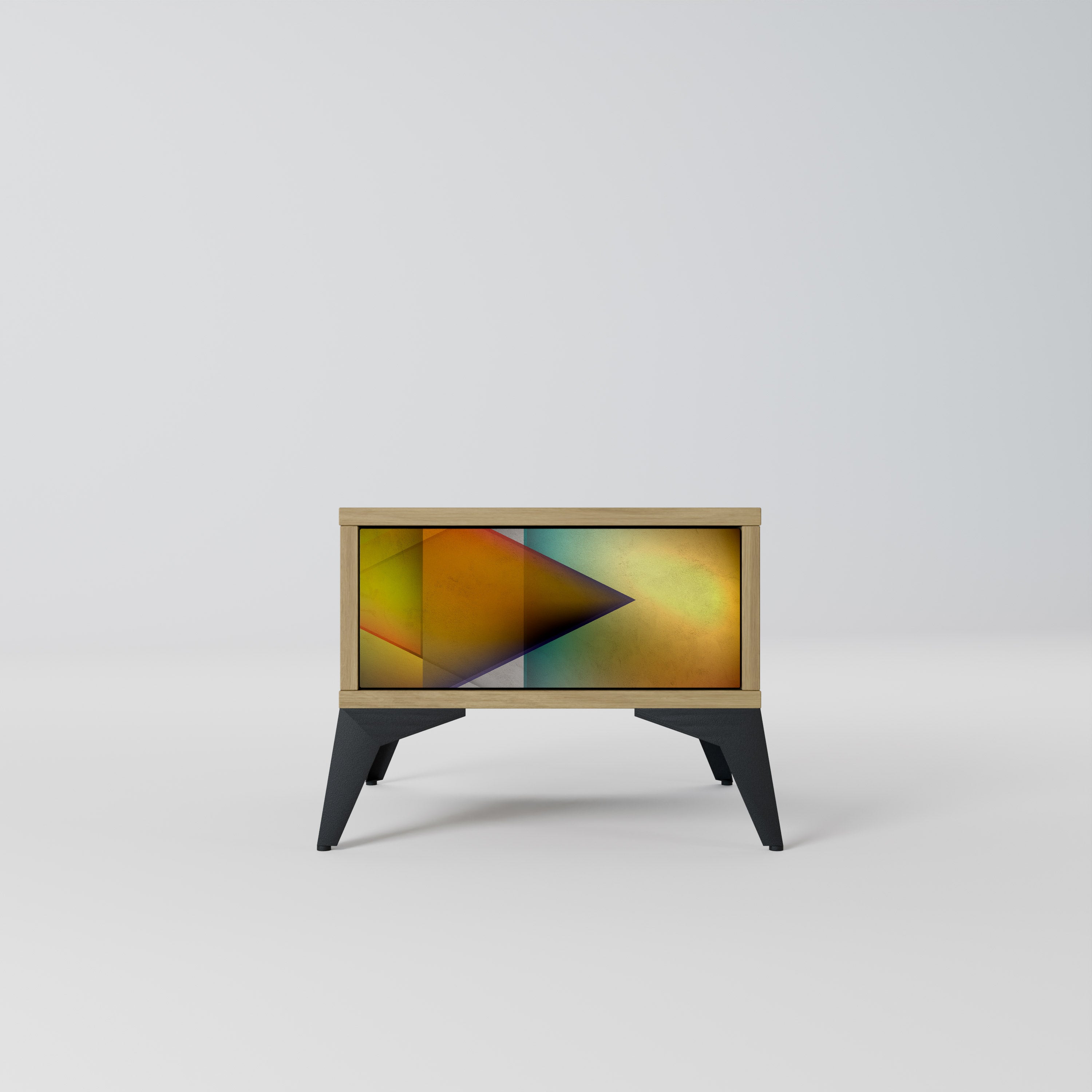 PIERCING SHARPNESS Nightstand in Oak Effect