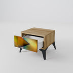 PIERCING SHARPNESS Nightstand in Oak Effect