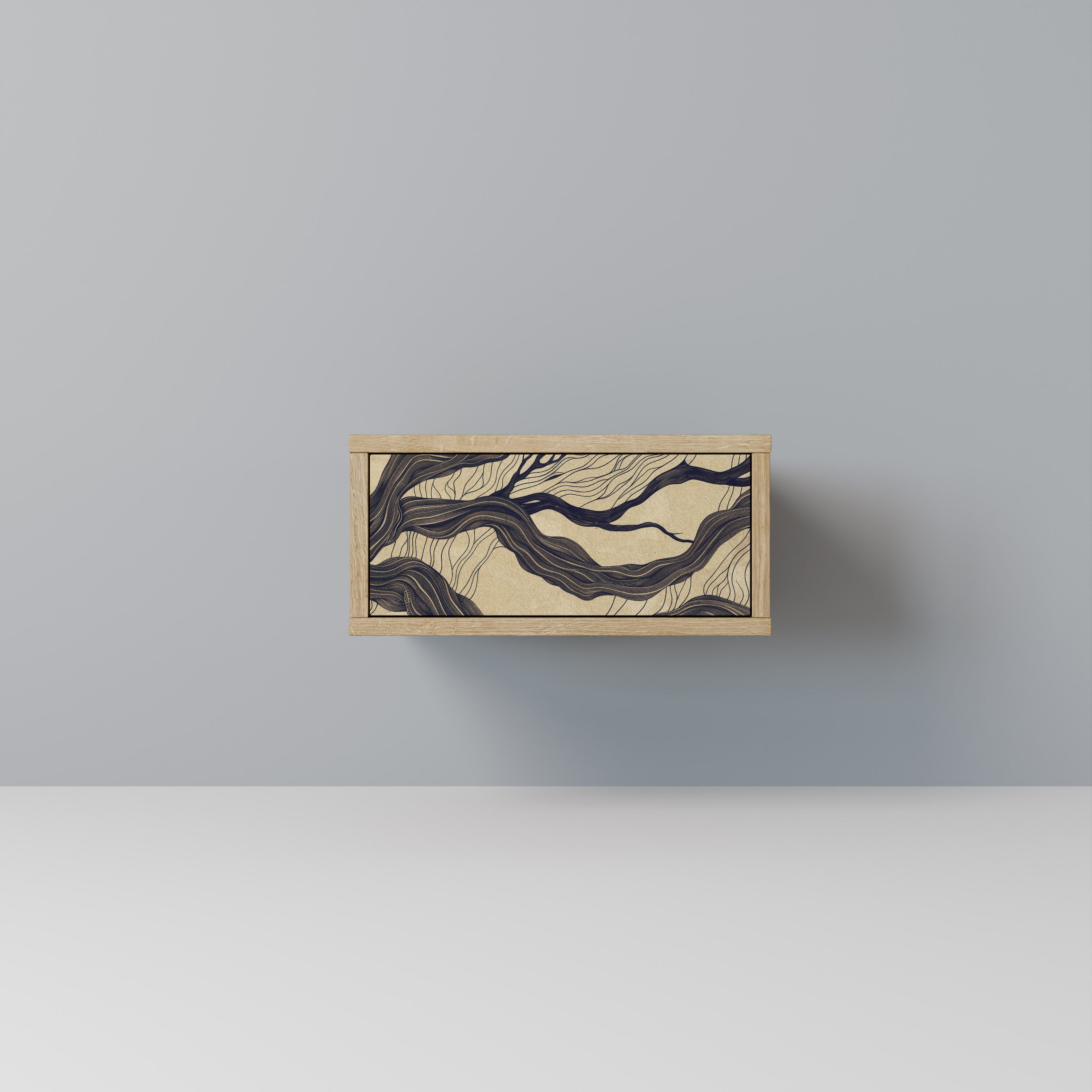 UNIFIED FRAGMENTS Nightstand in Oak Effect