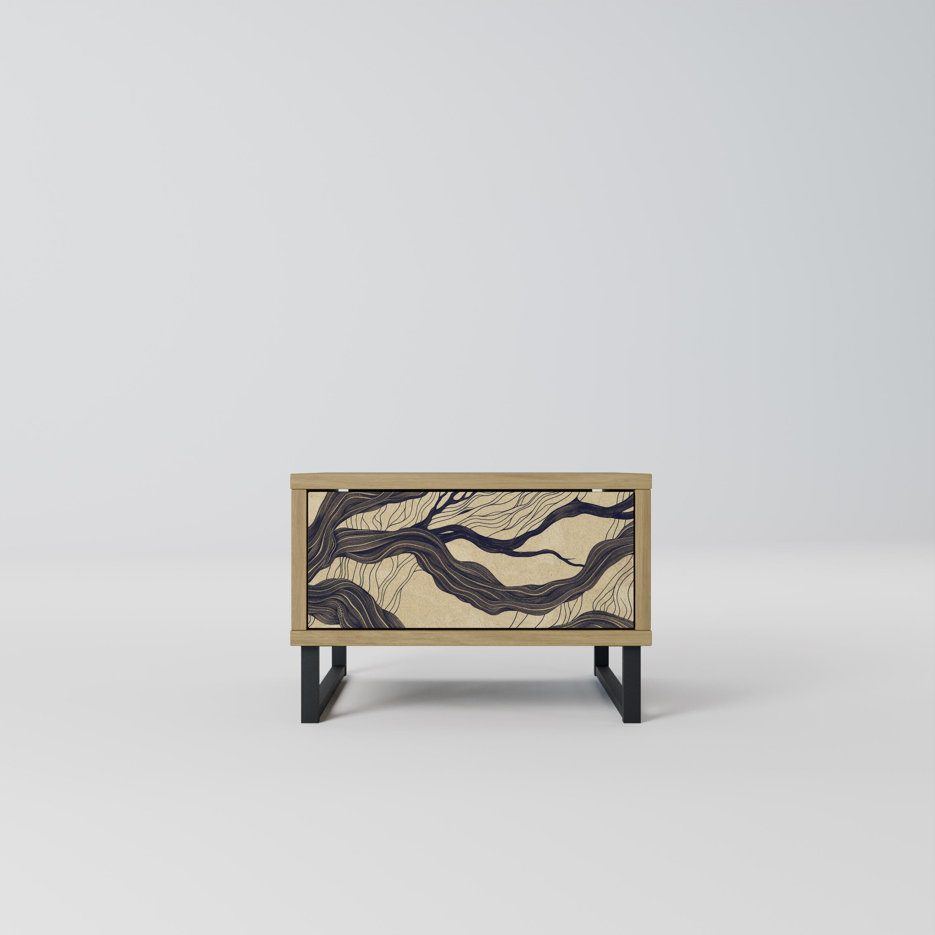 UNIFIED FRAGMENTS Nightstand in Oak Effect