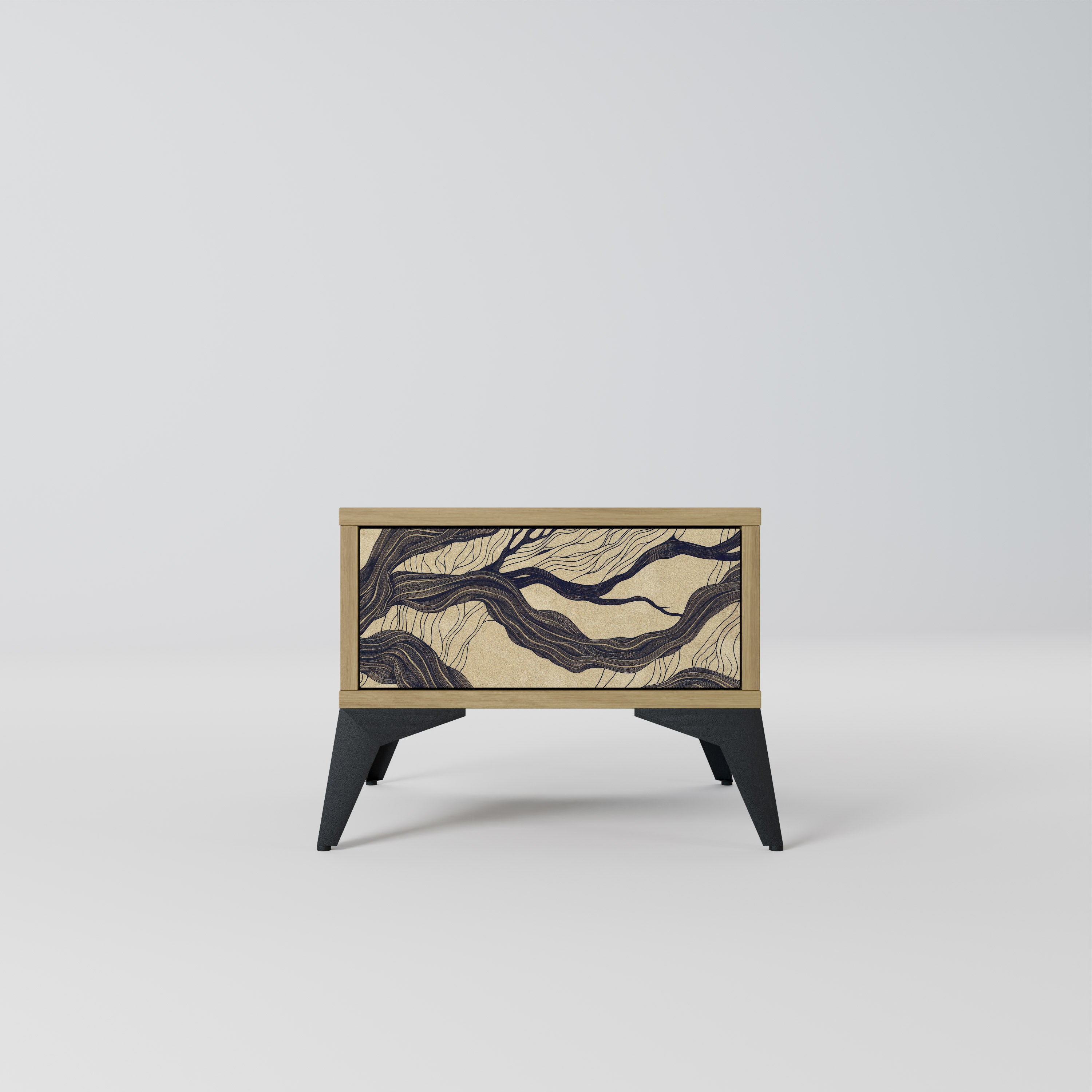 UNIFIED FRAGMENTS Nightstand in Oak Effect
