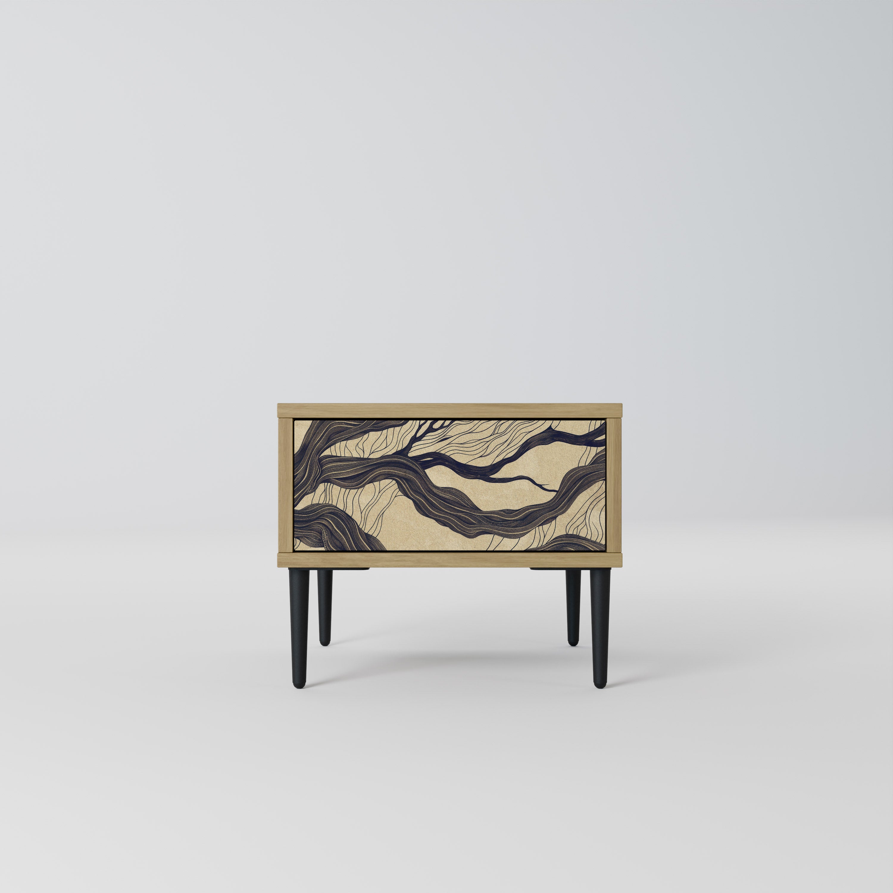 UNIFIED FRAGMENTS Nightstand in Oak Effect