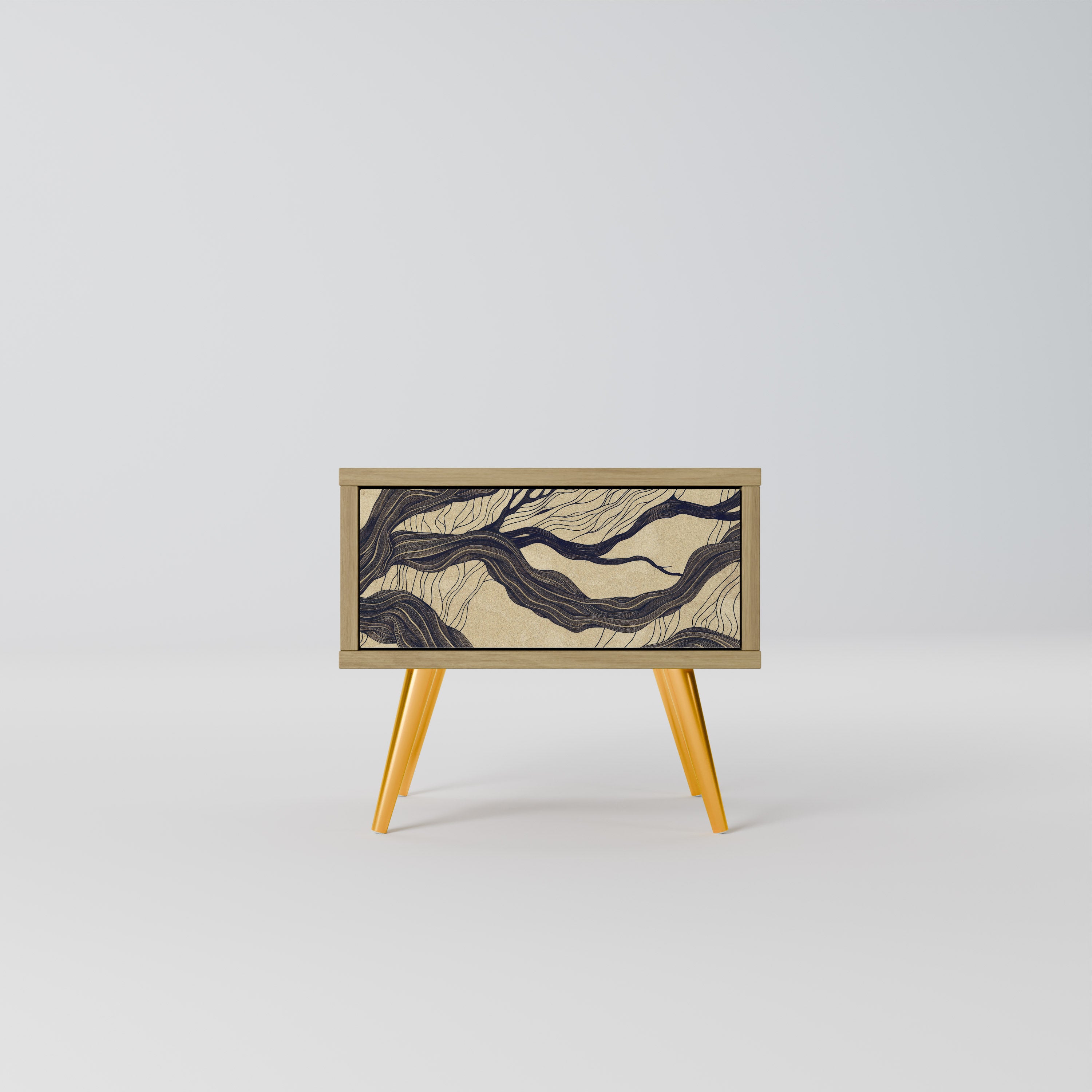 UNIFIED FRAGMENTS Nightstand in Oak Effect