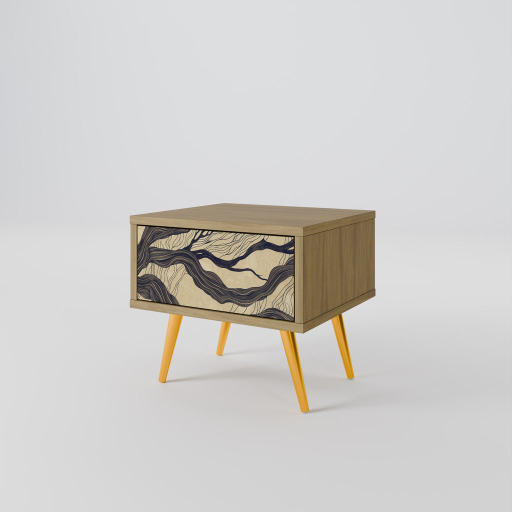 UNIFIED FRAGMENTS Nightstand in Oak Effect