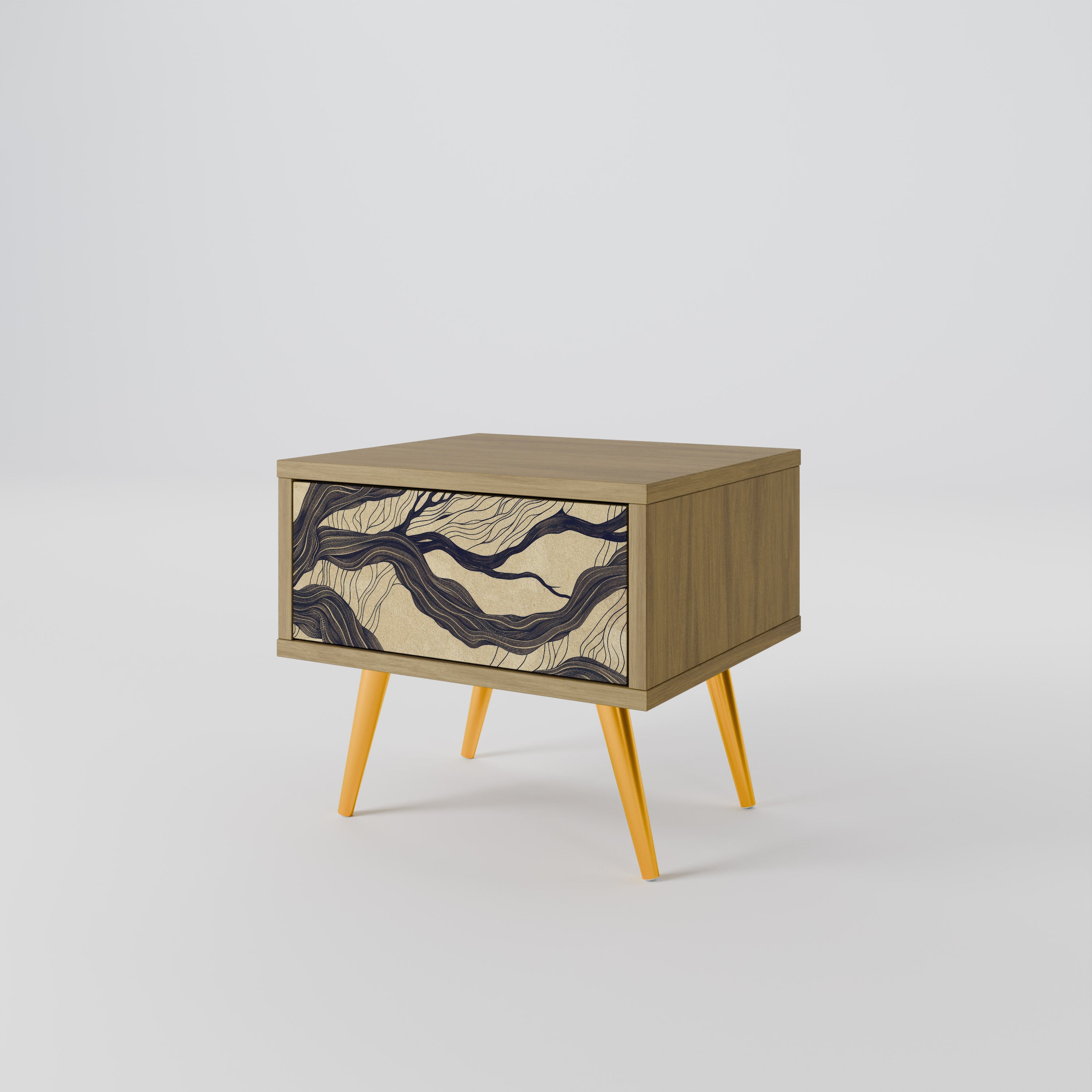 UNIFIED FRAGMENTS Nightstand in Oak Effect