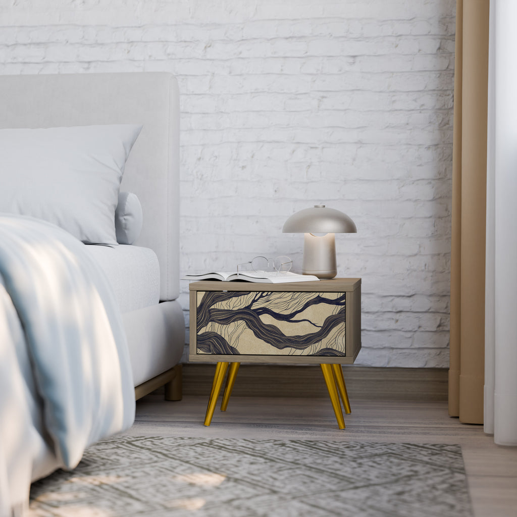 UNIFIED FRAGMENTS Nightstand in Oak Effect