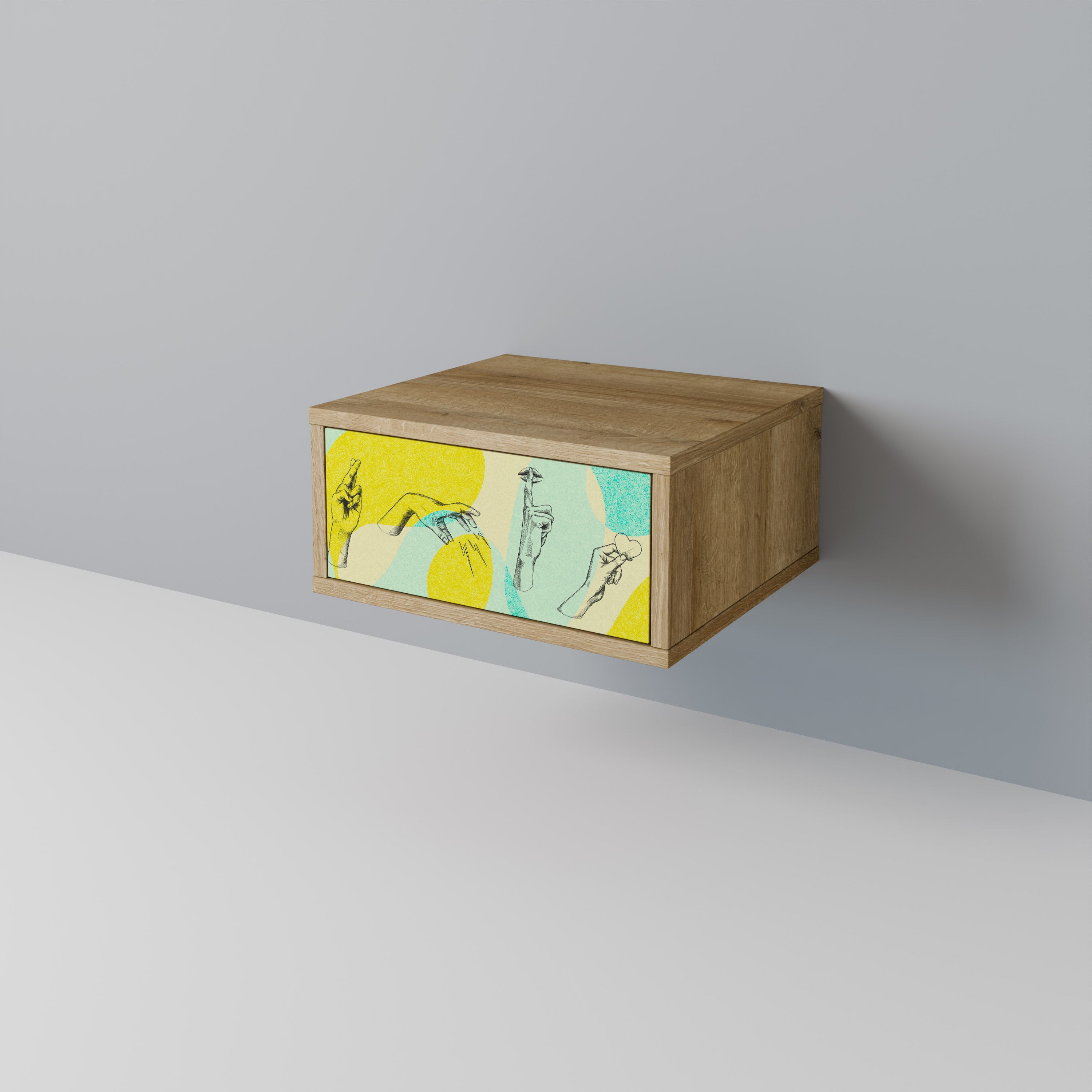 BODY LANGUAGE Nightstand in Oak Effect