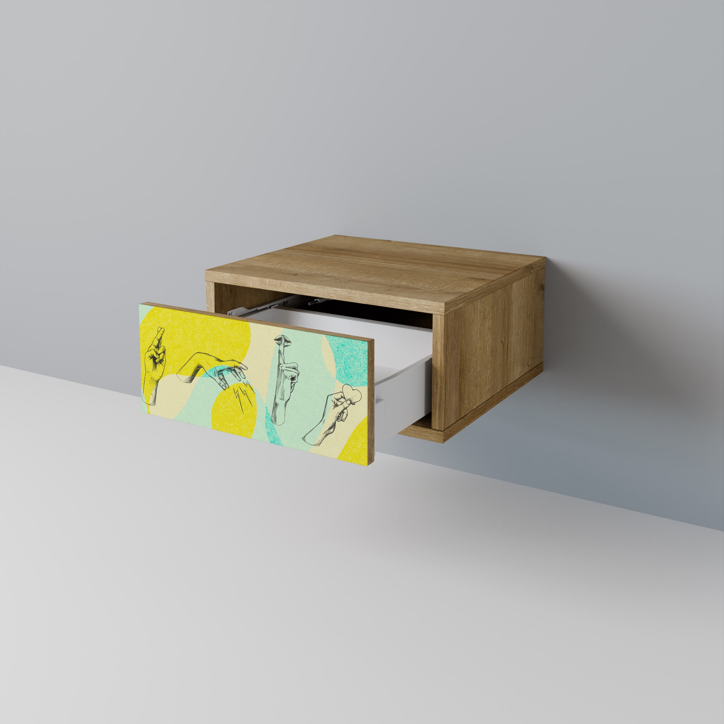BODY LANGUAGE Nightstand in Oak Effect