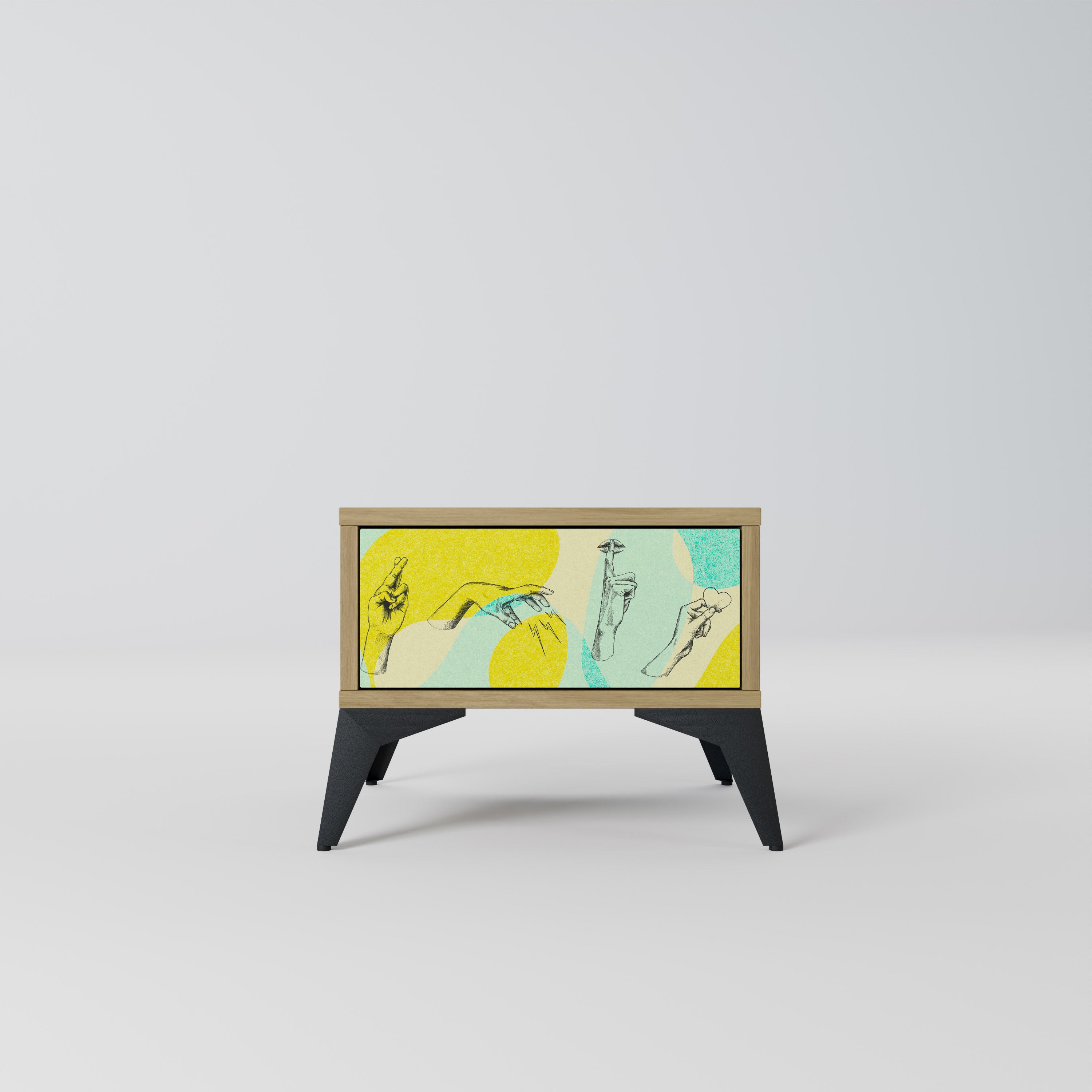 BODY LANGUAGE Nightstand in Oak Effect