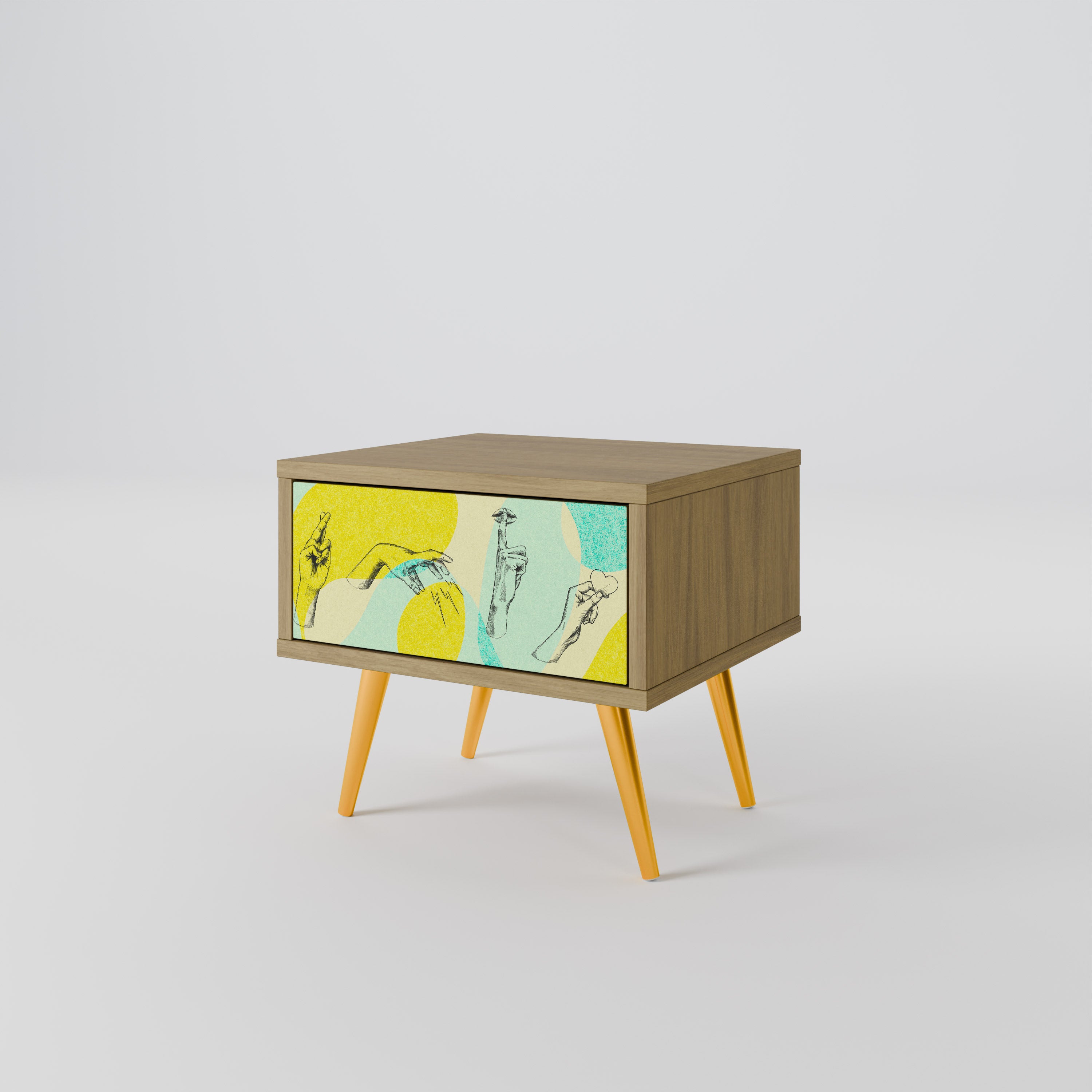 BODY LANGUAGE Nightstand in Oak Effect