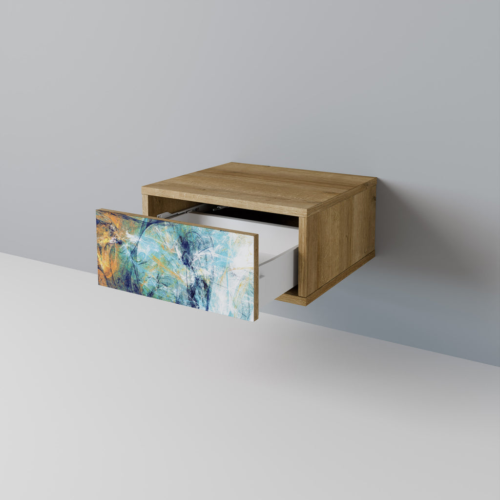 ABSTRACT THOUGHTS Nightstand in Oak Effect