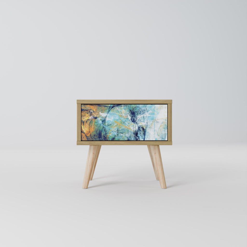 ABSTRACT THOUGHTS Nightstand in Oak Effect