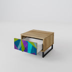 COLD SHOWCASE Mesita de Noche en Efecto Roble