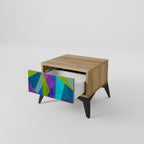 COLD SHOWCASE Mesita de Noche en Efecto Roble