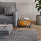 ORANGE ARRANGEMENT Nightstand in Oak Effect