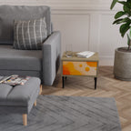 ORANGE ARRANGEMENT Nightstand in Oak Effect