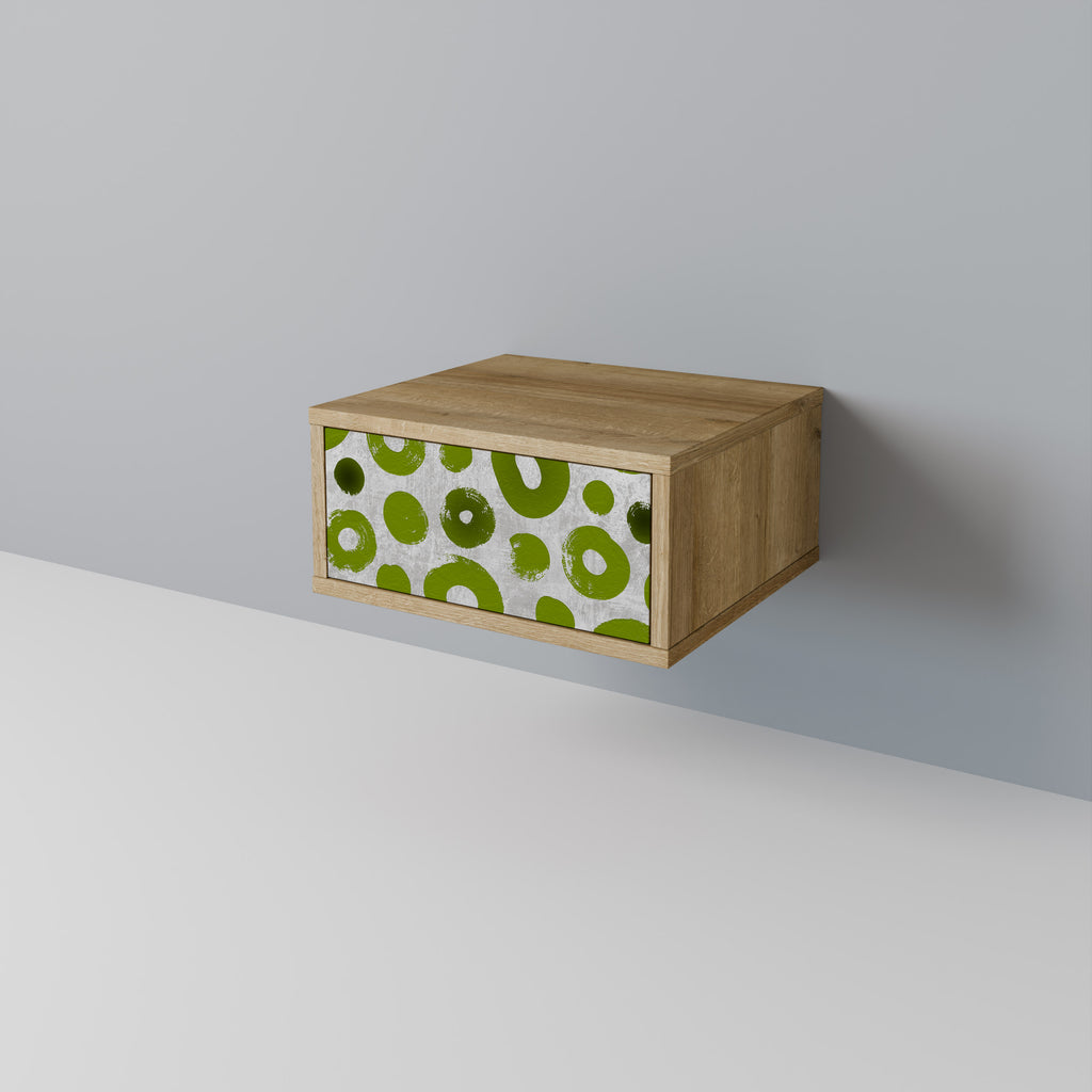 GREEN RHAPSODY Nightstand in Oak Effect