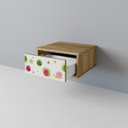 COLORFUL COSMOS Mesita de Noche en Efecto Roble