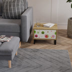 COLORFUL COSMOS Mesita de Noche en Efecto Roble