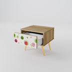 COLORFUL COSMOS Mesita de Noche en Efecto Roble