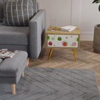 COLORFUL COSMOS Mesita de Noche en Efecto Roble