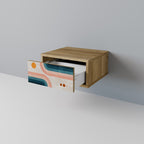 TWO HALVES Mesita de Noche en Efecto Roble